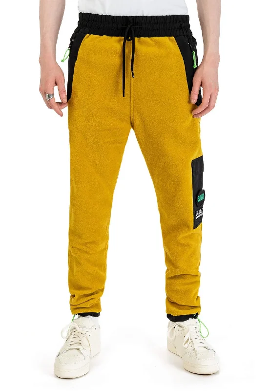 Casual sports pant for running -Green Berlin - Back2Fleece Golden Palm - Sweat Pants