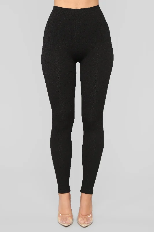 Sports legging with flexible fabric -Better Than The Rest Seamless Leggings - Black