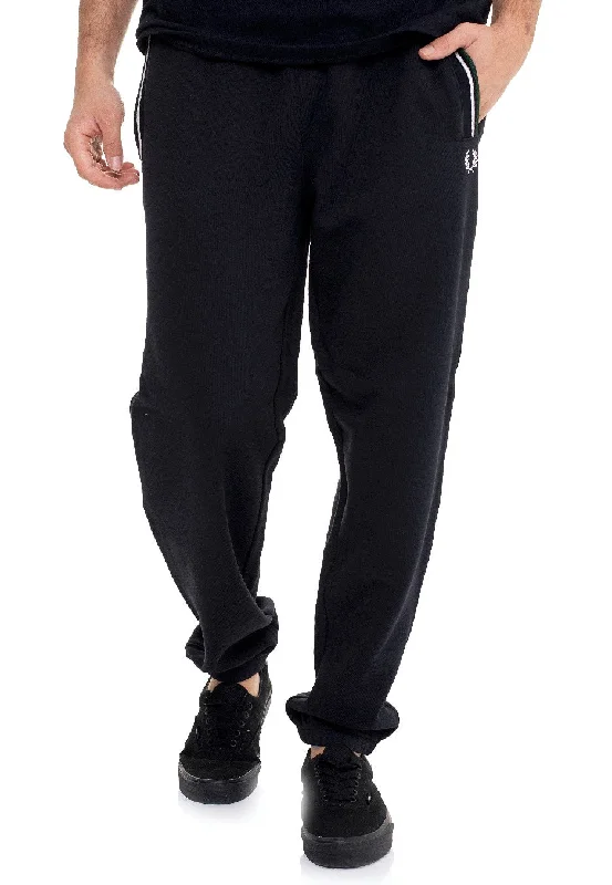 Cotton sports pant for comfort -Fred Perry - Tipped Loopback Navy - Sweat Pants