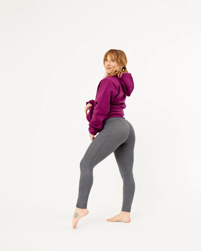 Red sports legging with stripes -Embossed Pocket Leggings