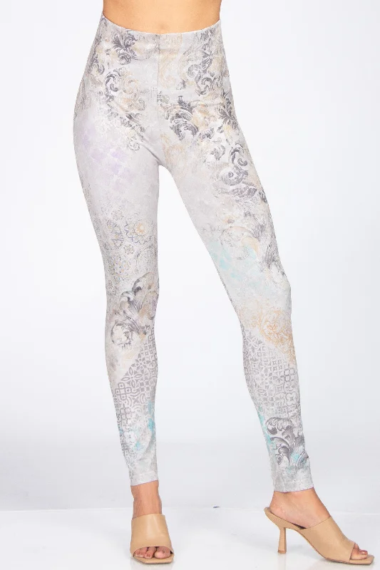 High-performance sports legging for men -Baroque in Flight Printed Leggings