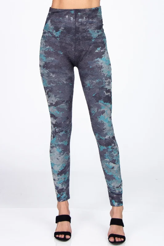 Seamless sports legging for women -Abstract Fractal Camo Printed Leggings