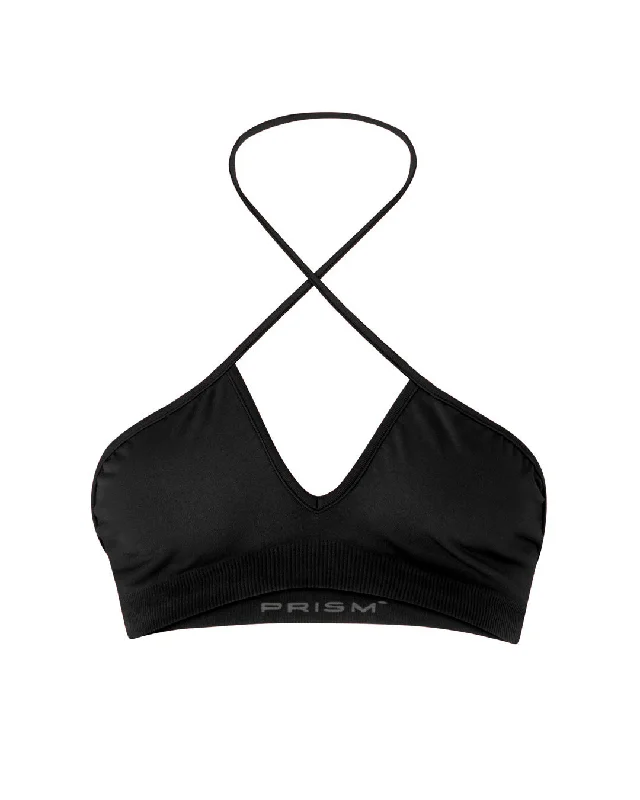 Sports bra with fun design -BUOYANT Bikini Bra Top | Black