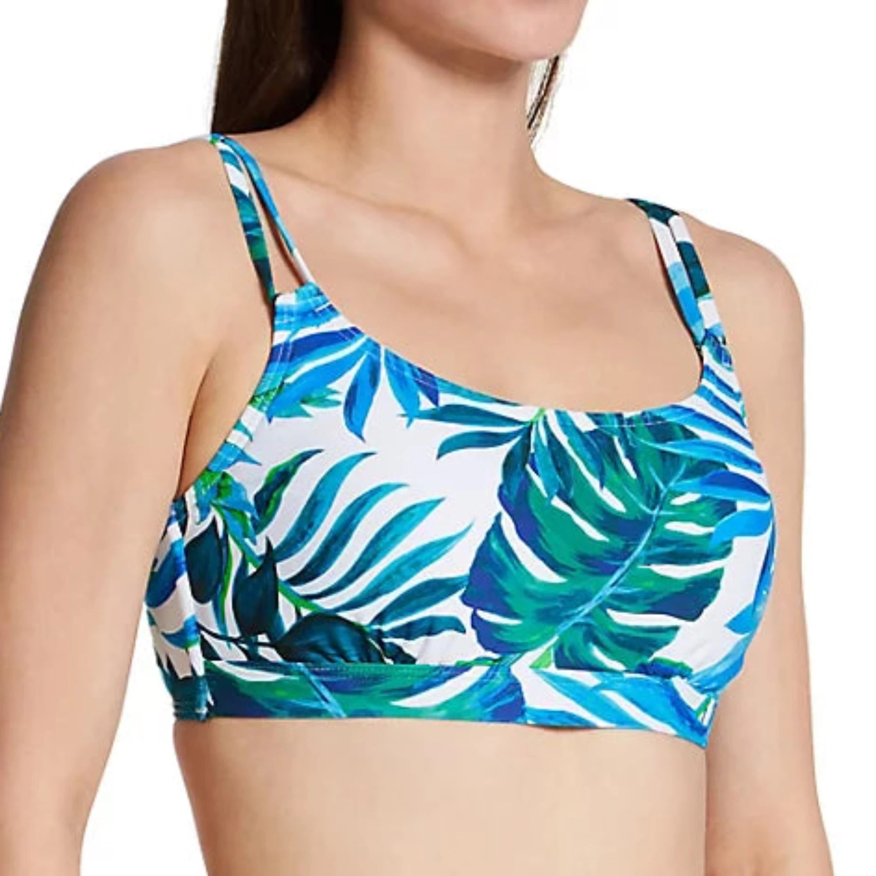 Sports bra with smooth straps -Taylor Bralette 56EFGH - Seascape