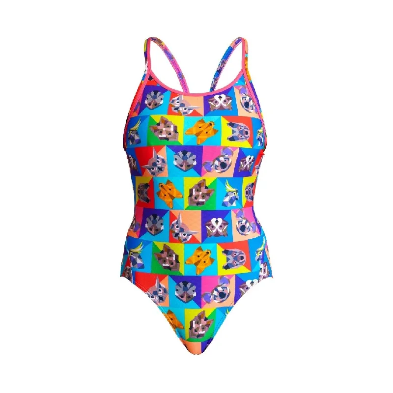 Sports swimwear for women -Rat Pack | Ladies Diamond Back One Piece