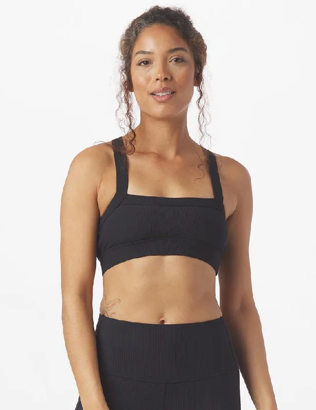 Sports bra for gym routines -Directional Bra: Black