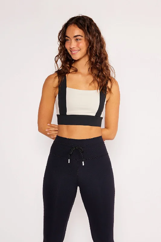 Sports bra with soft support -Juliet contrast bra cream