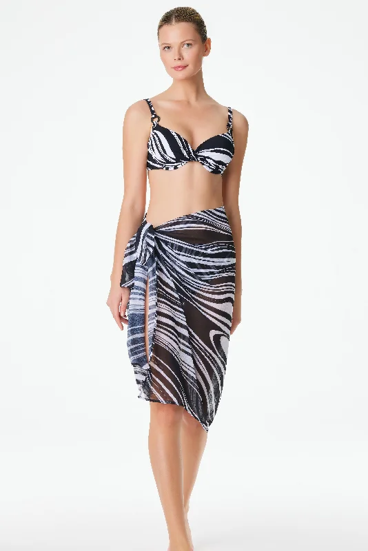 Swimwear with sun protection -Bleu Rod Beattie New Wave Chiffon Pareo