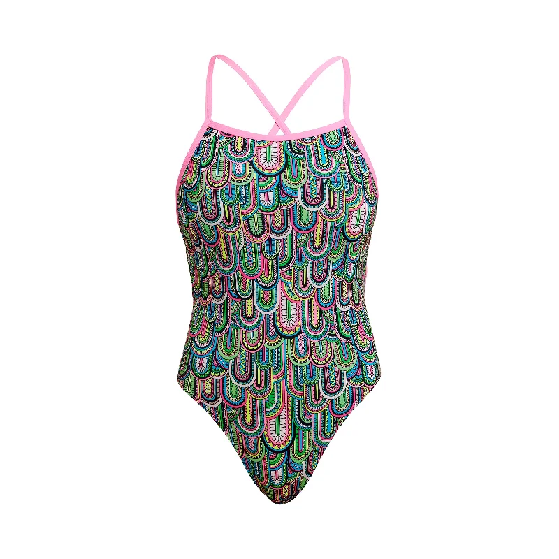 Pink swimwear for beach -Spring Flight | Ladies Tie Me Tight One Piece