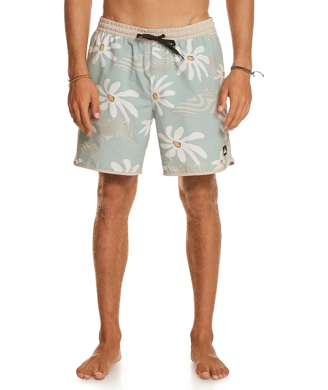 Sports shorts for running goals -Quiksilver Surfsilk Scallop Volley 17" Boardshorts