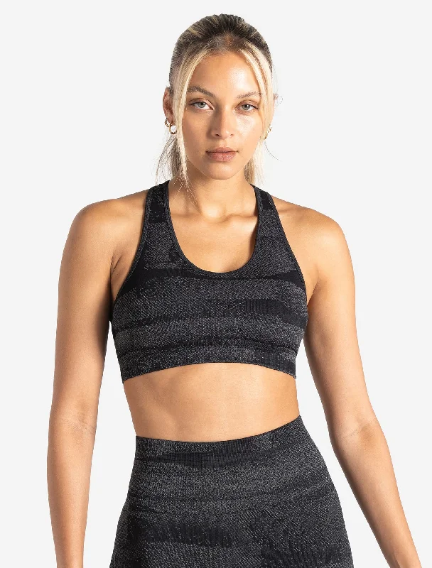 Sports bra for active gym -Boost Seamless Sports Bra - Black