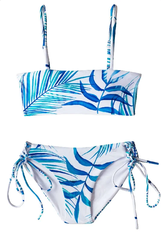 Swimwear with floral design -Palma Mallorca - 2 Piece | Bandeau Style | Girls Size 10-16