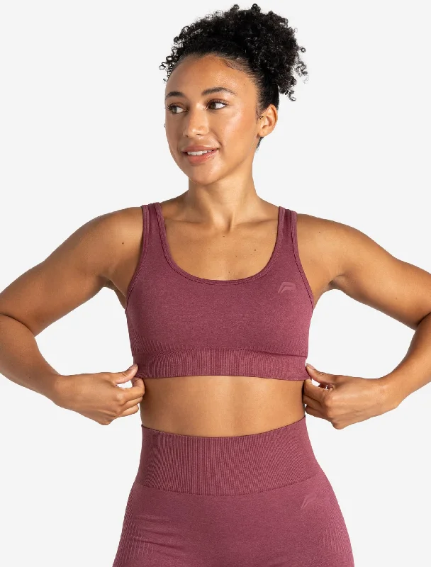 Sports bra with trendy design -ADAPT 2.0 Seamless Sports Bra - Magenta