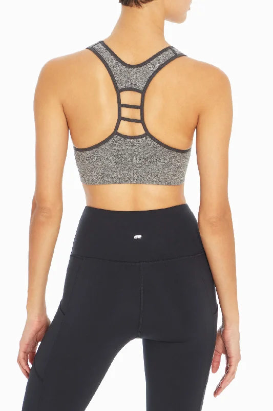 Sports bra with bold pattern -Haley Seamless Sports Bra