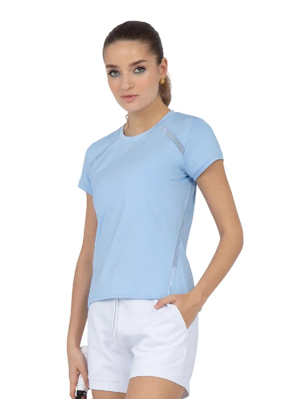 Sports shorts for gym routines -Classic Short Sleeve Crew Neck - Bluebell