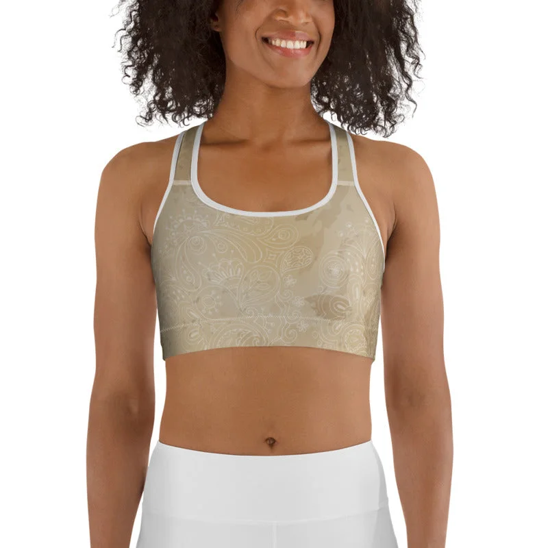 Sports bra for daily exercise -Vidya (Brown) Sports bra