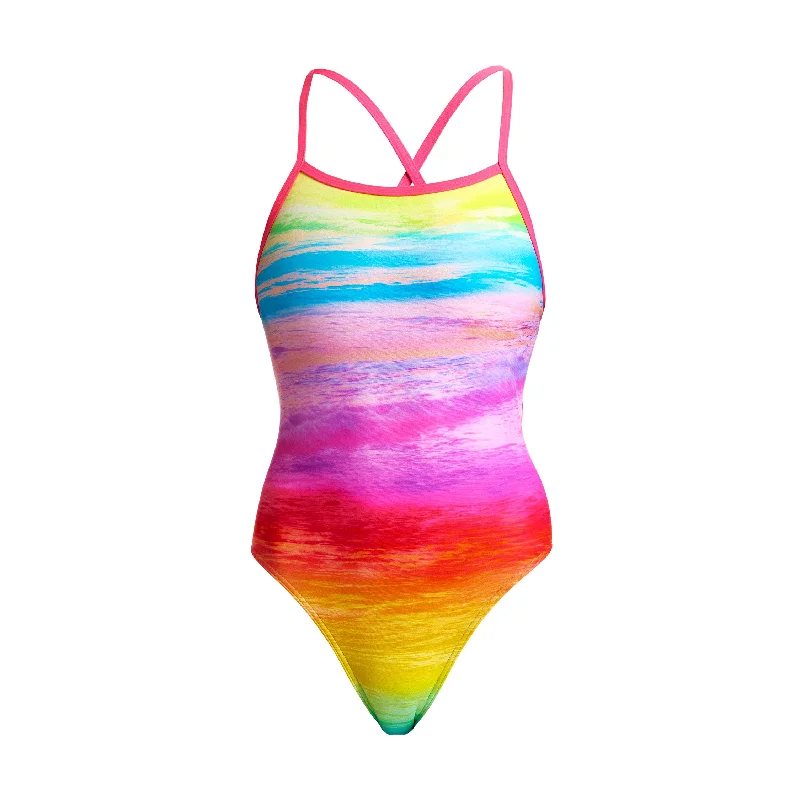 Swimwear for beach volleyball -Ocean Ink | Ladies Tie Me Tight One Piece