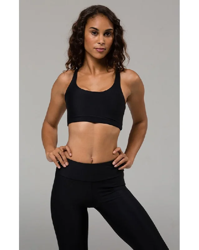 Sports bra for active moms -Onzie Chic Bra - 354 Womens - Black