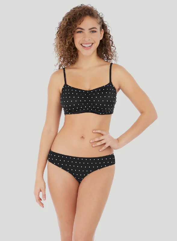 Sports bra with cool fabric -Freya Swimwear: Jewel Cove Bralette Bikini Top Black Diamond