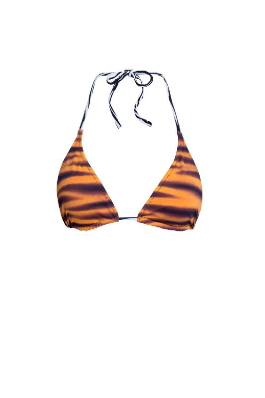 Sports bra with firm support -Palawan top - Zebra Savannah