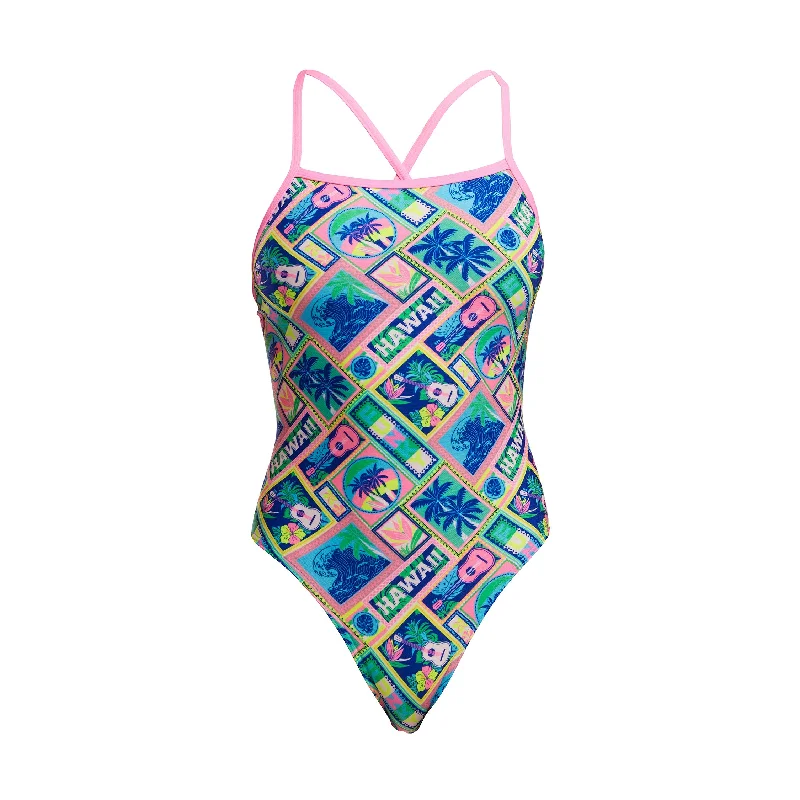 Swimwear for plus-size women -Ukule Babe | Ladies Tie Me Tight One Piece