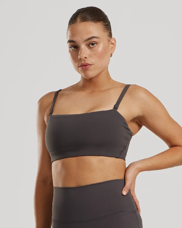 Sports bra with chic print -Essential Bandeau Convertible Bra | Graphite