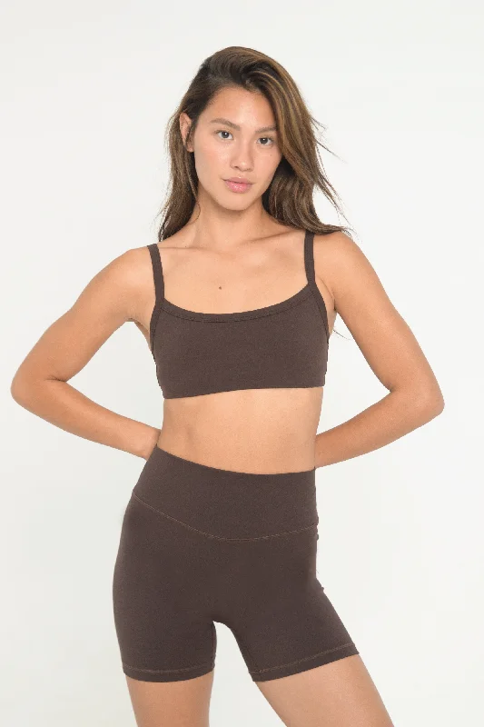 Sports bra for dance class -Scoop Bra - Espresso