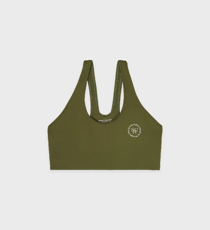 Sports bra with minimal design -Sports Bra N.02 - Olive