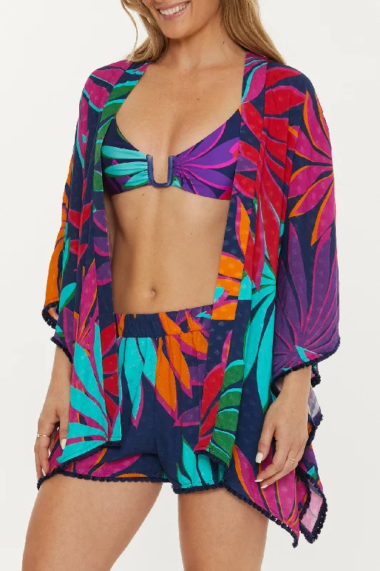 Swimwear with deep neckline -Trina Turk Wailea Kimono