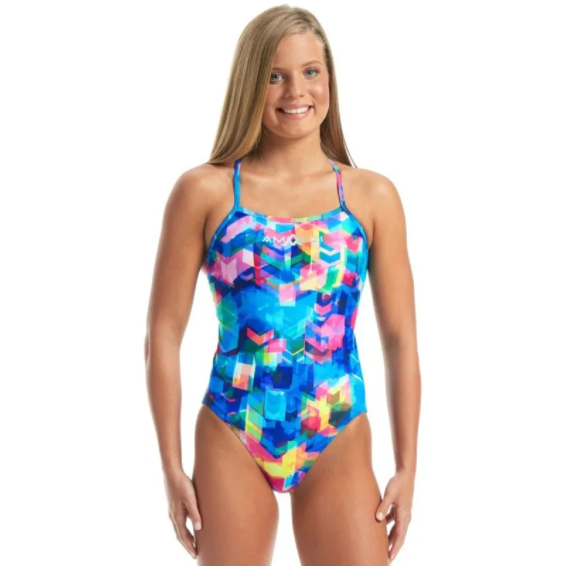 High-waisted swimwear for men’s pool -FREE FLOW | AMANZI WOMENS ONE PIECE