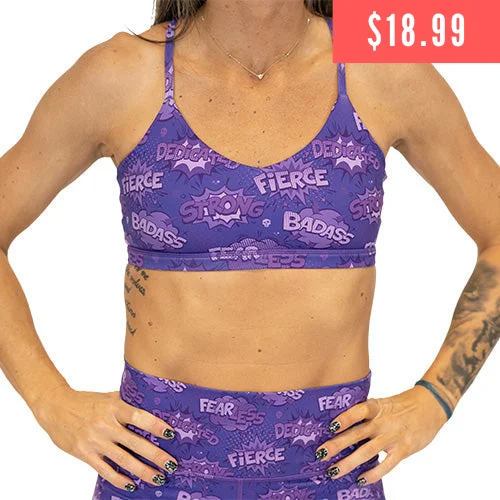 Sports bra with double layer -Move Free Bra | Fearless | Purple