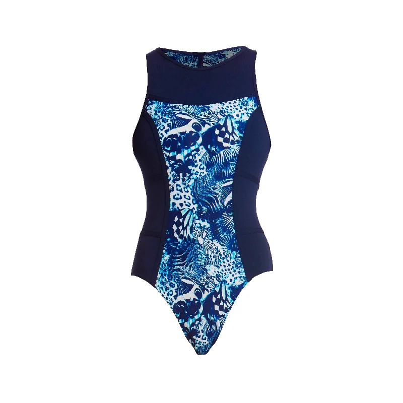 Trendy swimwear for pool -ANIMALIA | LADIES HI FLYER ONE PIECE