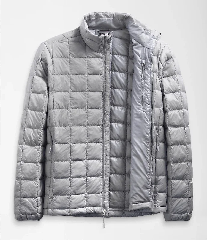 Durable sports jacket for cycling -The North Face Thermoball Eco NF0A4QSPA91 Men's Meld Gray Puffer Jacket DTF750