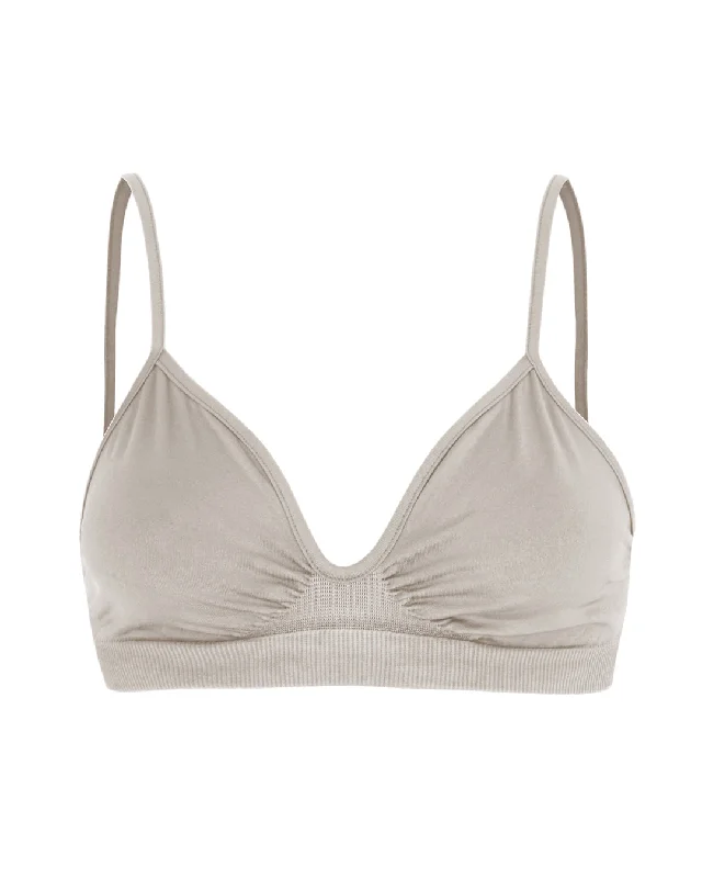 Sports bra with light fabric -LIBERATED Bra Top | Taupe