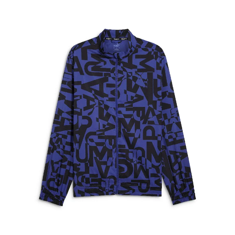 Sports jacket with snug waist -PUMA Men's FIT All-Over Print Jacket Men