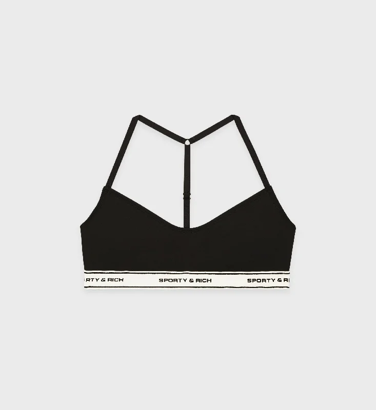 Sports bra with cool fabric -SR Bold Sports Bralette - Black