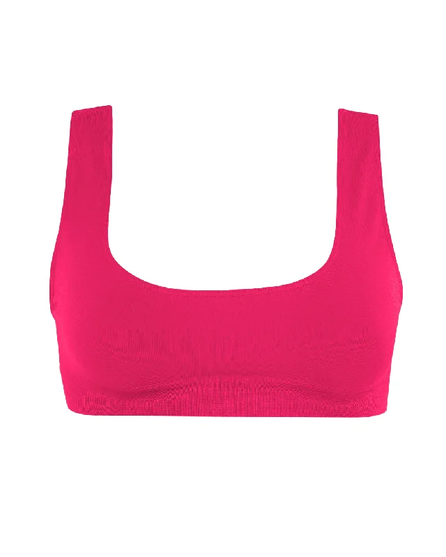 Sports bra with trendy fit -SERENE Bikini Bra Top | Fuchsia