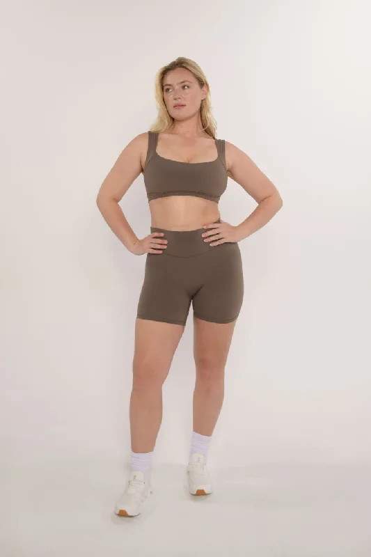 Sports bra for dance fitness -Sweetheart Supporter Bra - Walnut