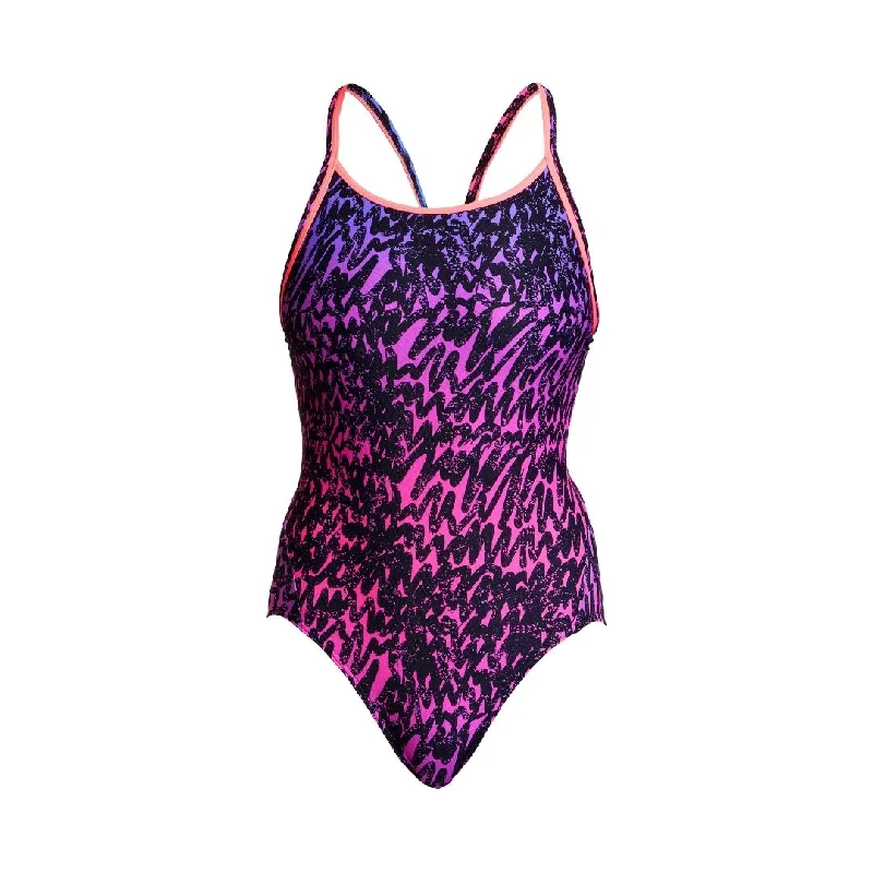 Swimwear with tropical print -Spray Cool | Ladies Diamond Back One Piece