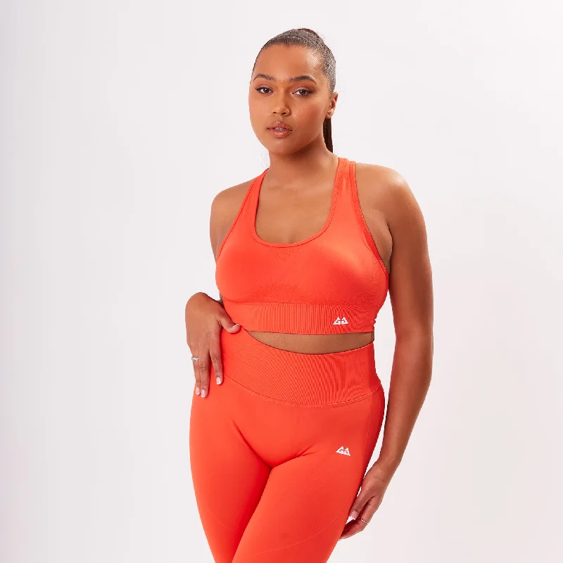 High impact sports bra for running -The 'Sculpt' Sports Bra - Coral