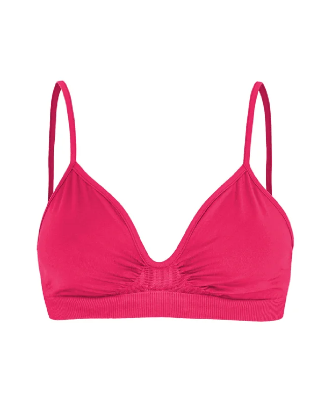 Sports bra for cardio fitness -LIBERATED Bikini Bra Top | Fuchsia