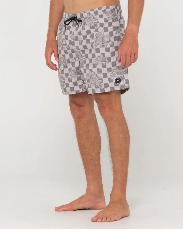 Sports shorts with soft lining -Rusty Check M8 Elastic Boardshorts