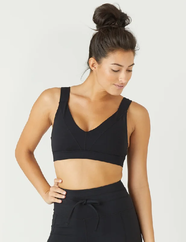 Sports bra with bold fit -Tide Bra: Black