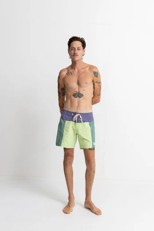 Sports shorts with chic style -Rhythm Heritage Block Trunk Boardshorts