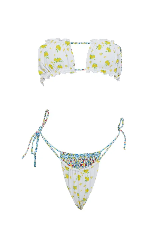 Swimwear for swim practice -VDM The Label Marley Capri/Limone Reversible Bottom