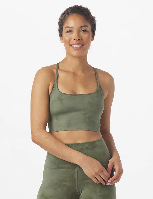 Sports bra for gym cardio -Pure Bra: Moss Tie-Dye