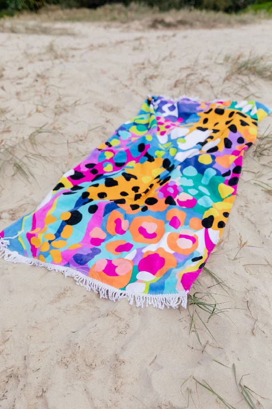 Swimwear for plus-size pool -Beach Towel in Kasey Swim by Kasey Rainbow