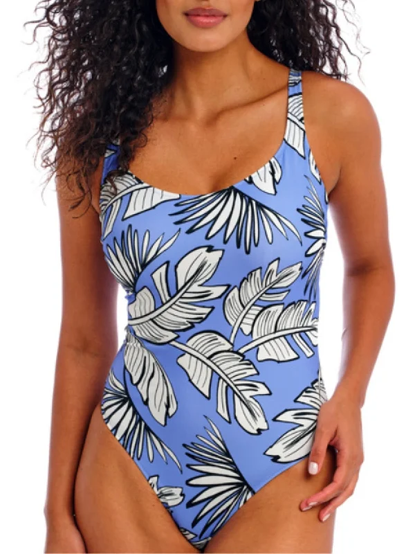 Stretchy swimwear for pool -Mali Beach Underwired Swimsuit - Cornflower