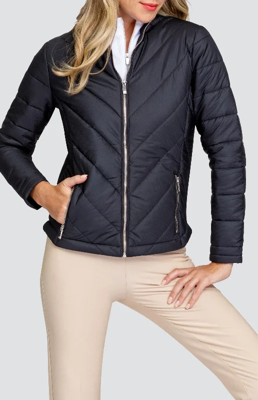 Pink sports jacket for casual -Analia Jacket - Onyx Black