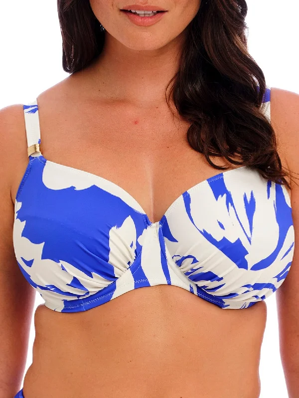 Quick-dry swimwear for beach -Rabida Island Full Cup Bikini Top - Ultramarine